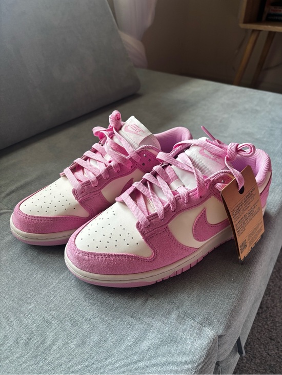 Nike Shoes - Nike Dunks Jordan 1s Women’s Pink & White Low-Top Sneakers — Suede Accent